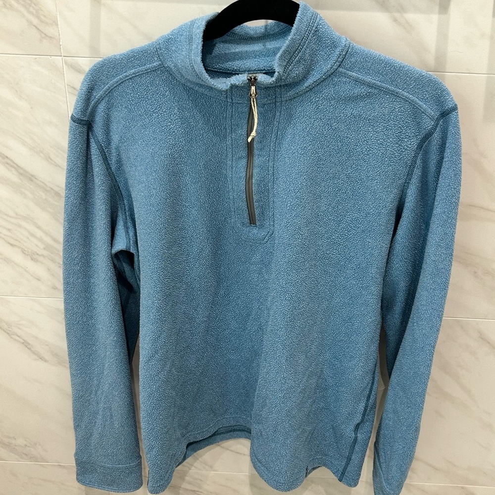 Stio Zip-Up Sweater in Light Blue